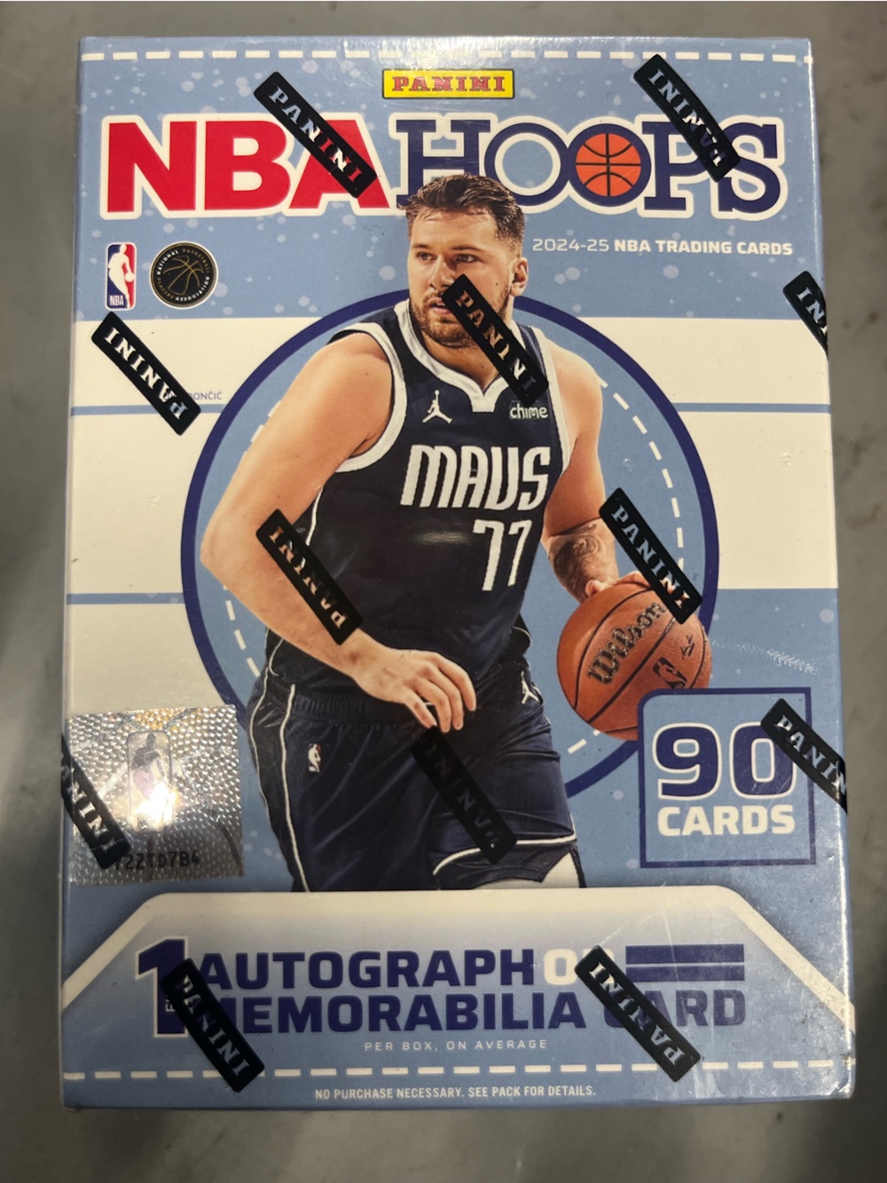 Panini NBA Hoops Basketball Trading Card Box - Light Blue & White